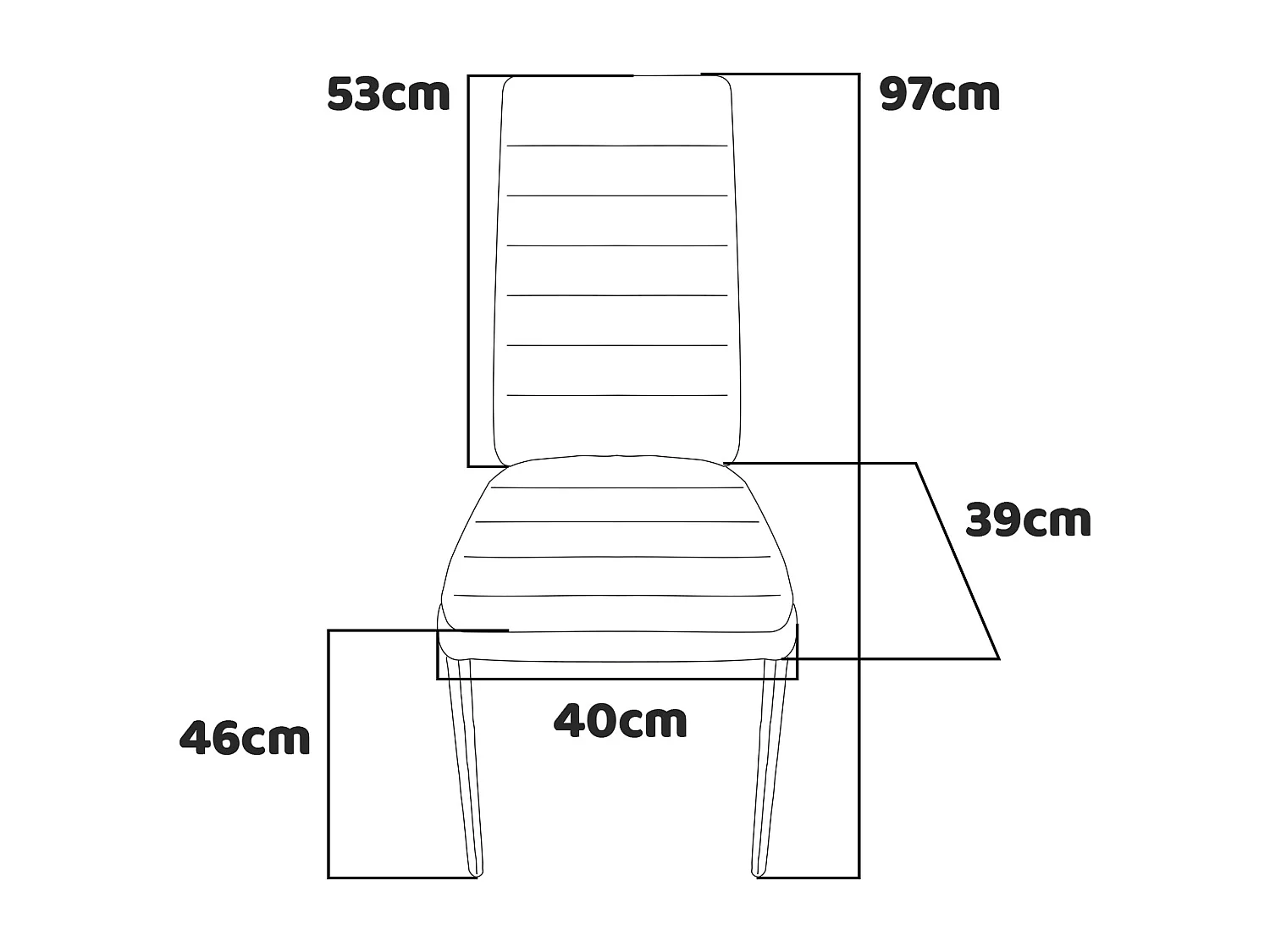 ATENE - Juego de 6 sillas de comedor de piel sintética, estilo moderno, negro y naranja
