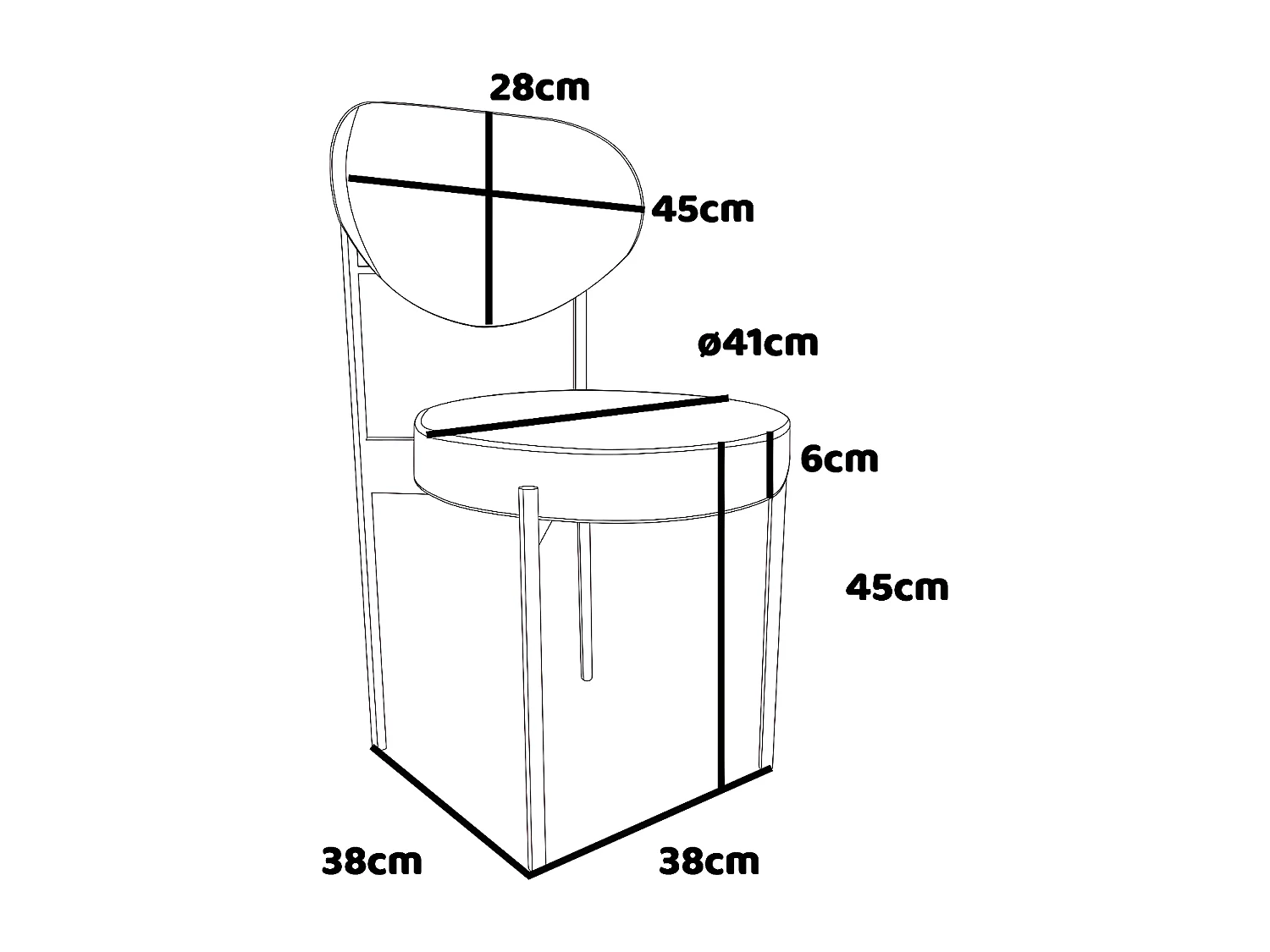 LIEGI ROCK - Pareja de 2 sillas de diseño en letherette