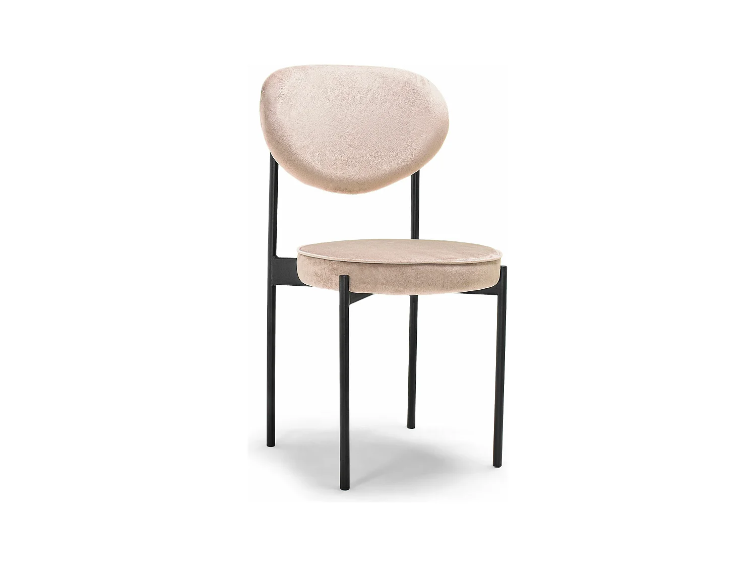 Liegi Classic - Coppia Di 2 Sedie Di Design In Velluto-Kaki