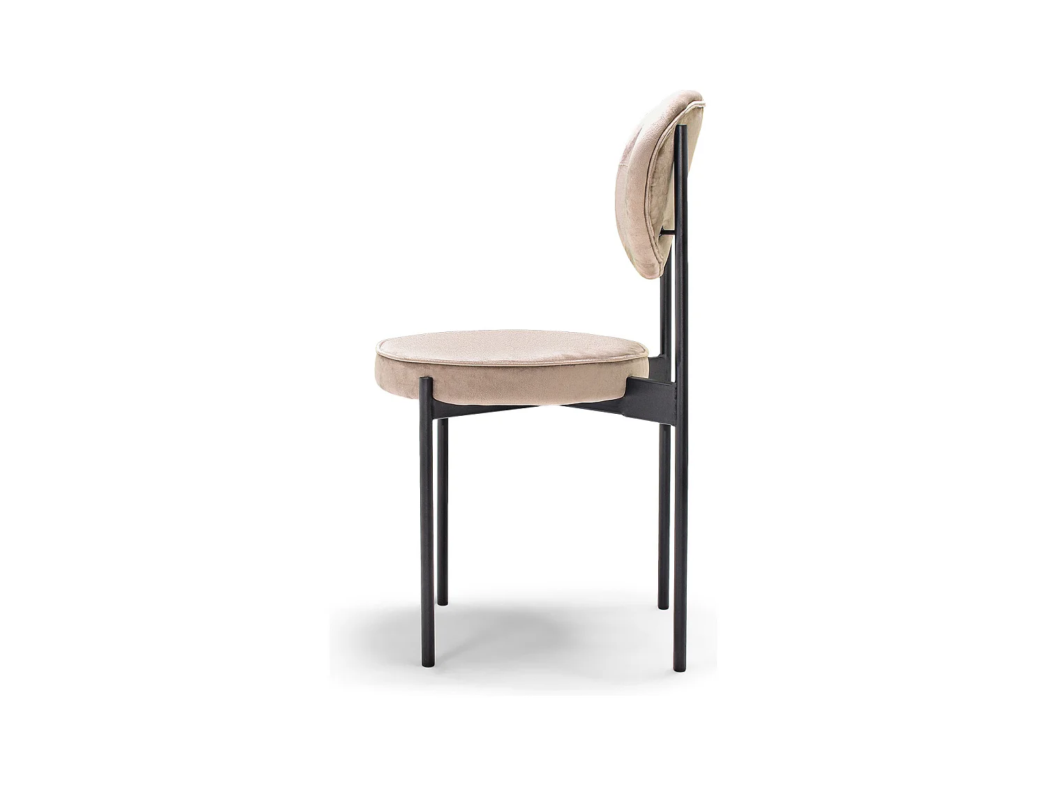 Liegi Classic - Coppia Di 2 Sedie Di Design In Velluto-Kaki