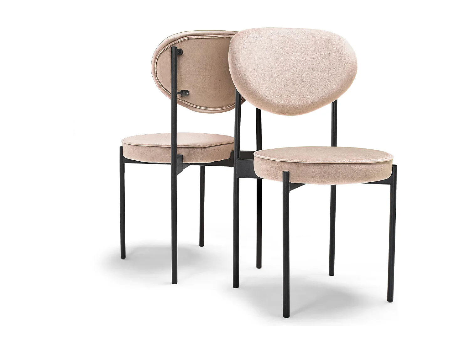 Liegi Classic - Coppia Di 2 Sedie Di Design In Velluto-Kaki