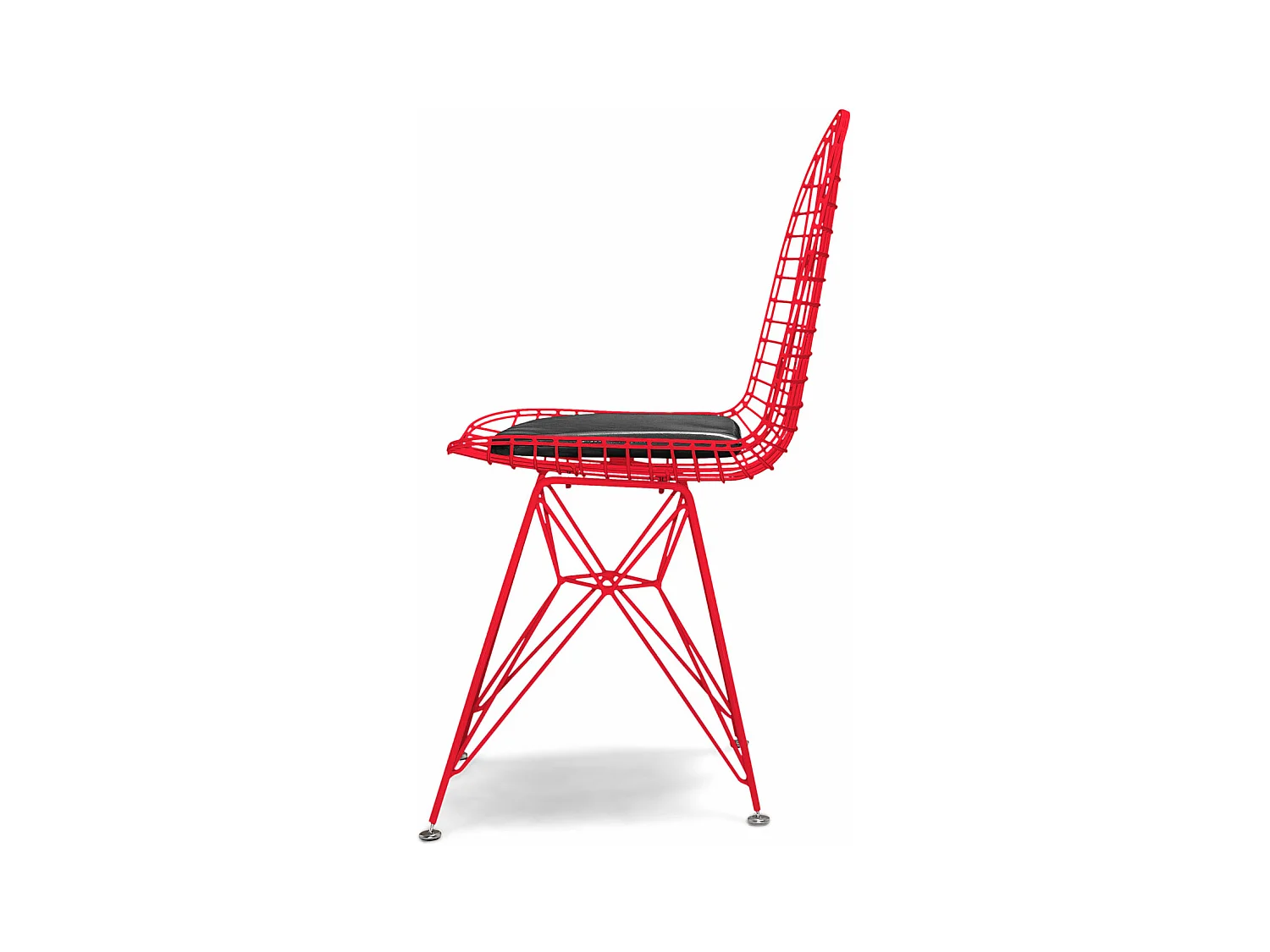 Copenhagen - Ensemble de 2 chaises en métal au design industriel. Ensemble de 2 chaises à manger, bureau, studio. Couleur Rouge