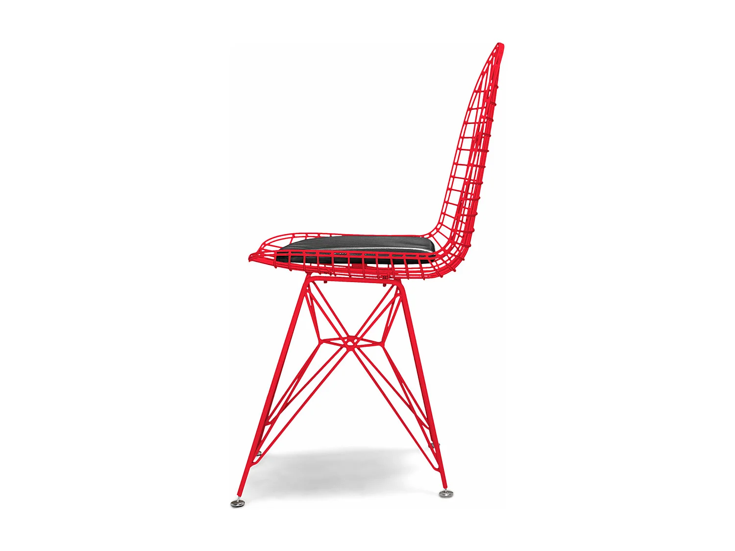 Copenhagen - Ensemble de 2 chaises en métal au design industriel. Ensemble de 2 chaises à manger, bureau, studio. Couleur Rouge