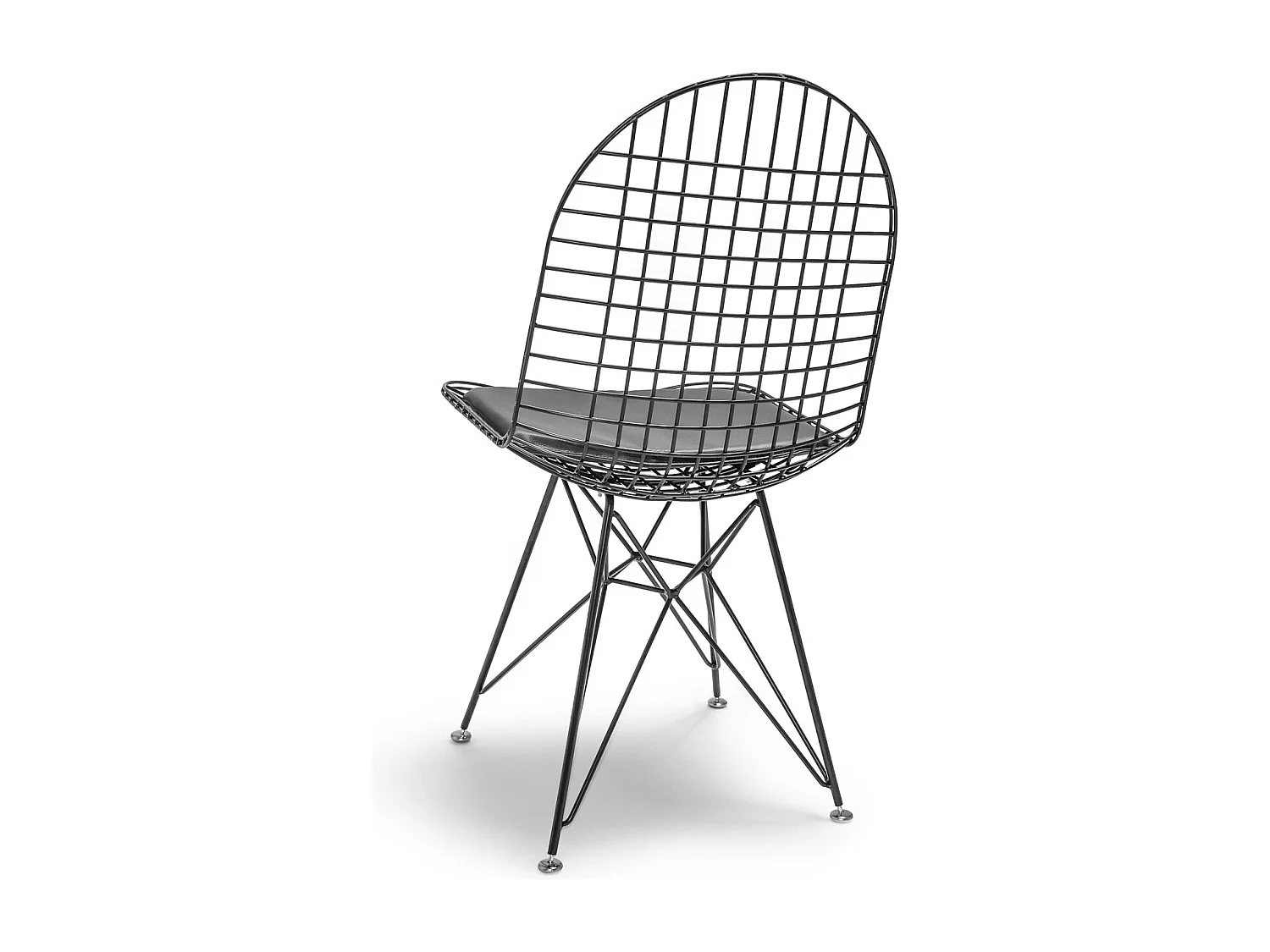 Copenhagen - Conjunto de 2 cadeiras de metal com design industrial. Conjunto de 2 cadeiras de jantar, escritório, estudo. Cor Preto ou Branco