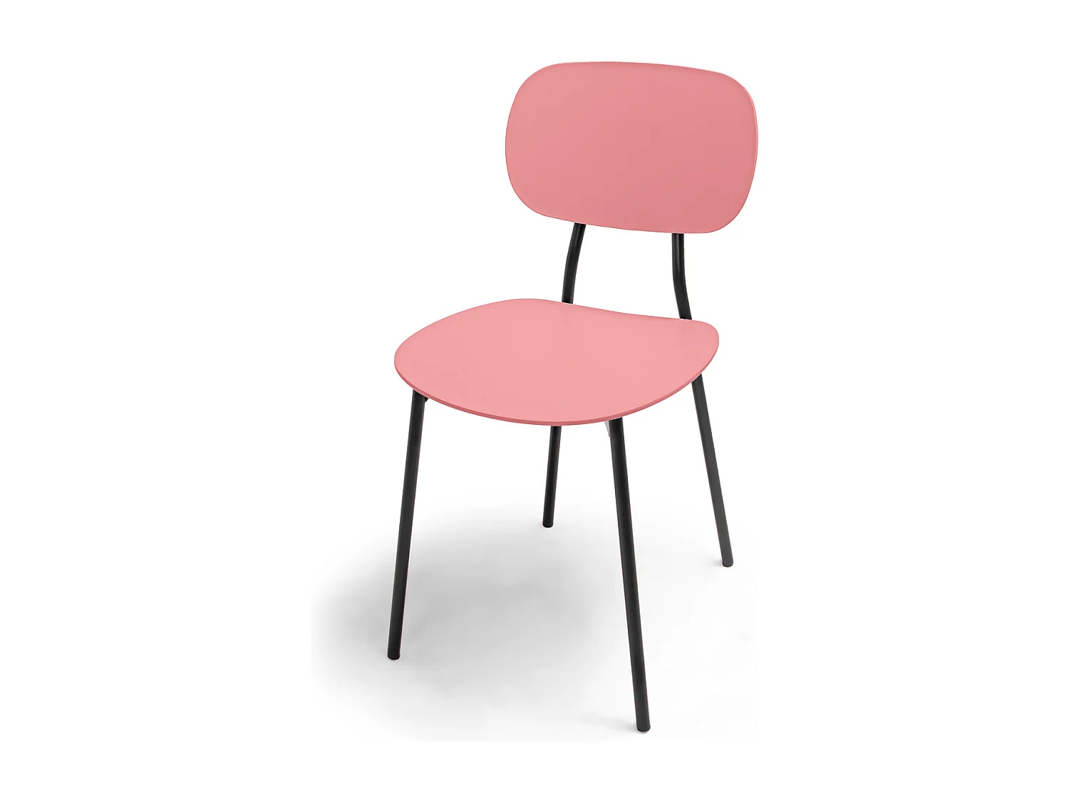 Fabriano - Set Di 4 Sedie Di Design In Ferro E Pp-Rosa