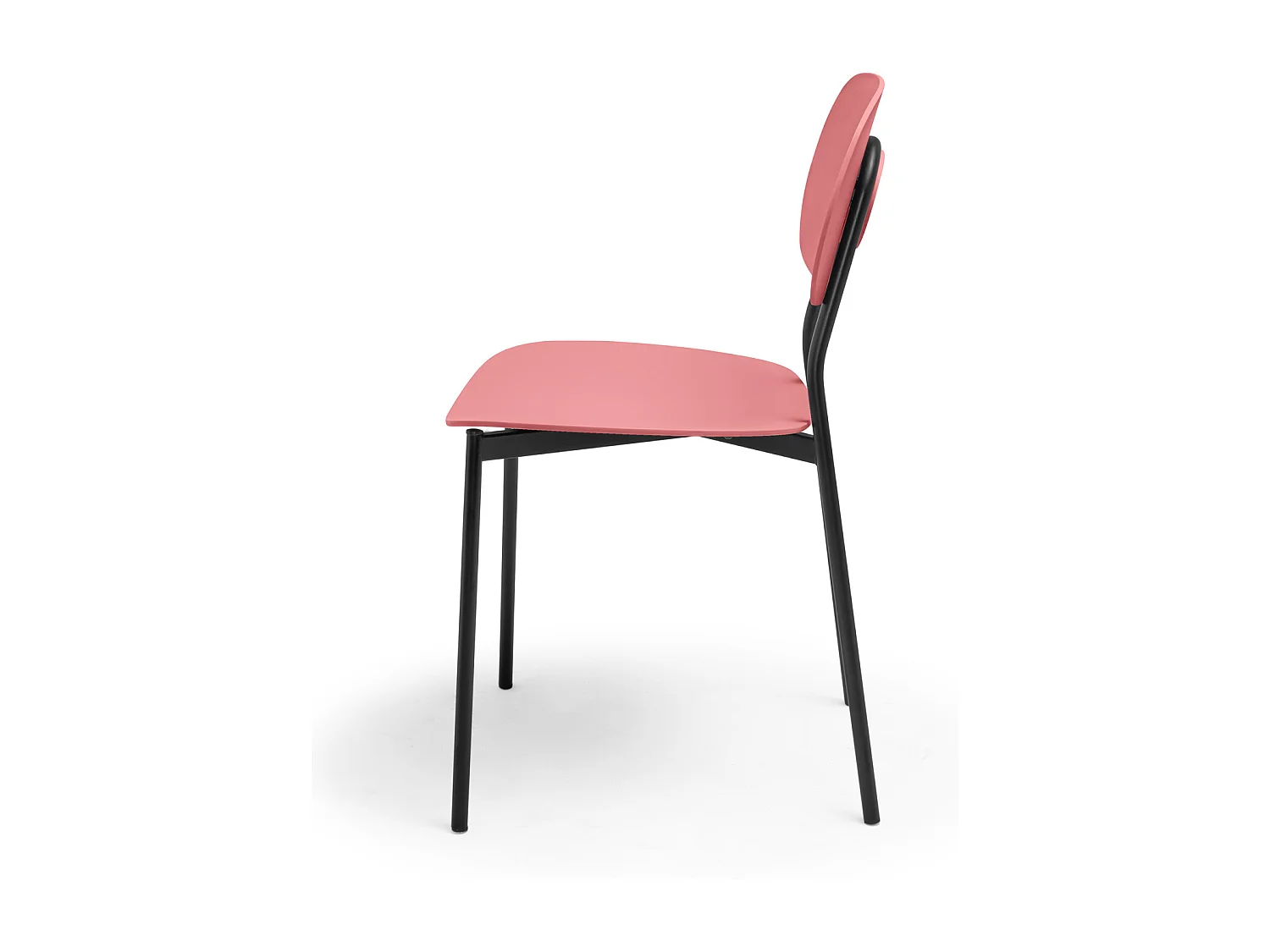 Fabriano - Set Di 4 Sedie Di Design In Ferro E Pp-Rosa