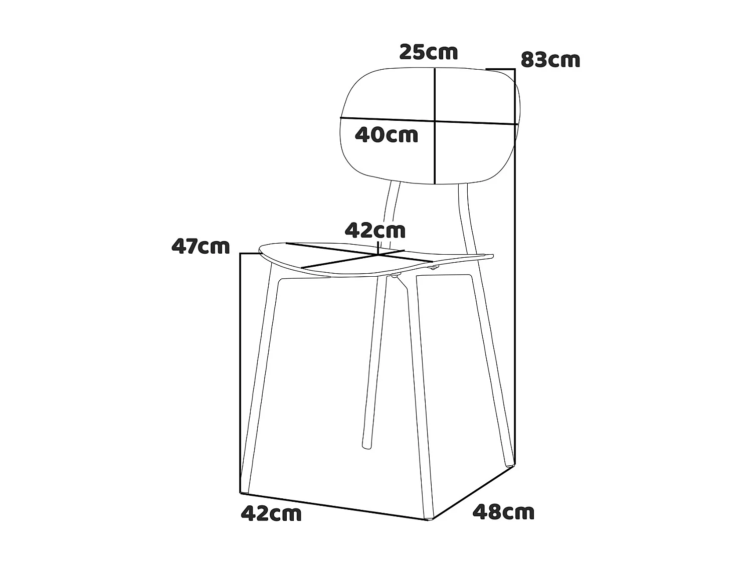 Fabriano - Set Di 4 Sedie Di Design In Ferro E Pp-Rosa