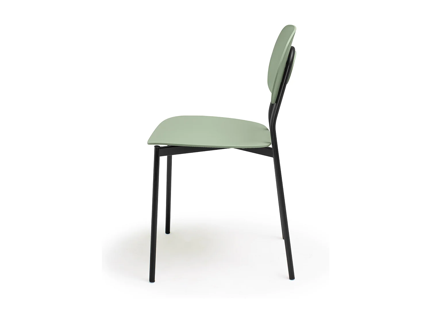 Fabriano - Lot de 4 chaises design en métal et PP, style moderne, couleur élégante - couleur verte