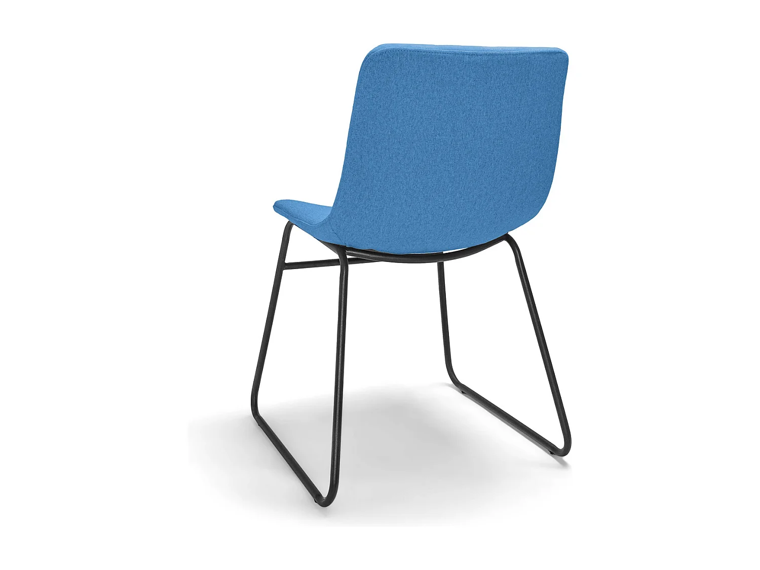 Tokyo - Conjunto de 2 cadeiras de linho e metal Design moderno. Conjunto de 2 cadeiras de jantar, escritório, estudo. Cor Amarelo Mostarda ou Azul Dodger