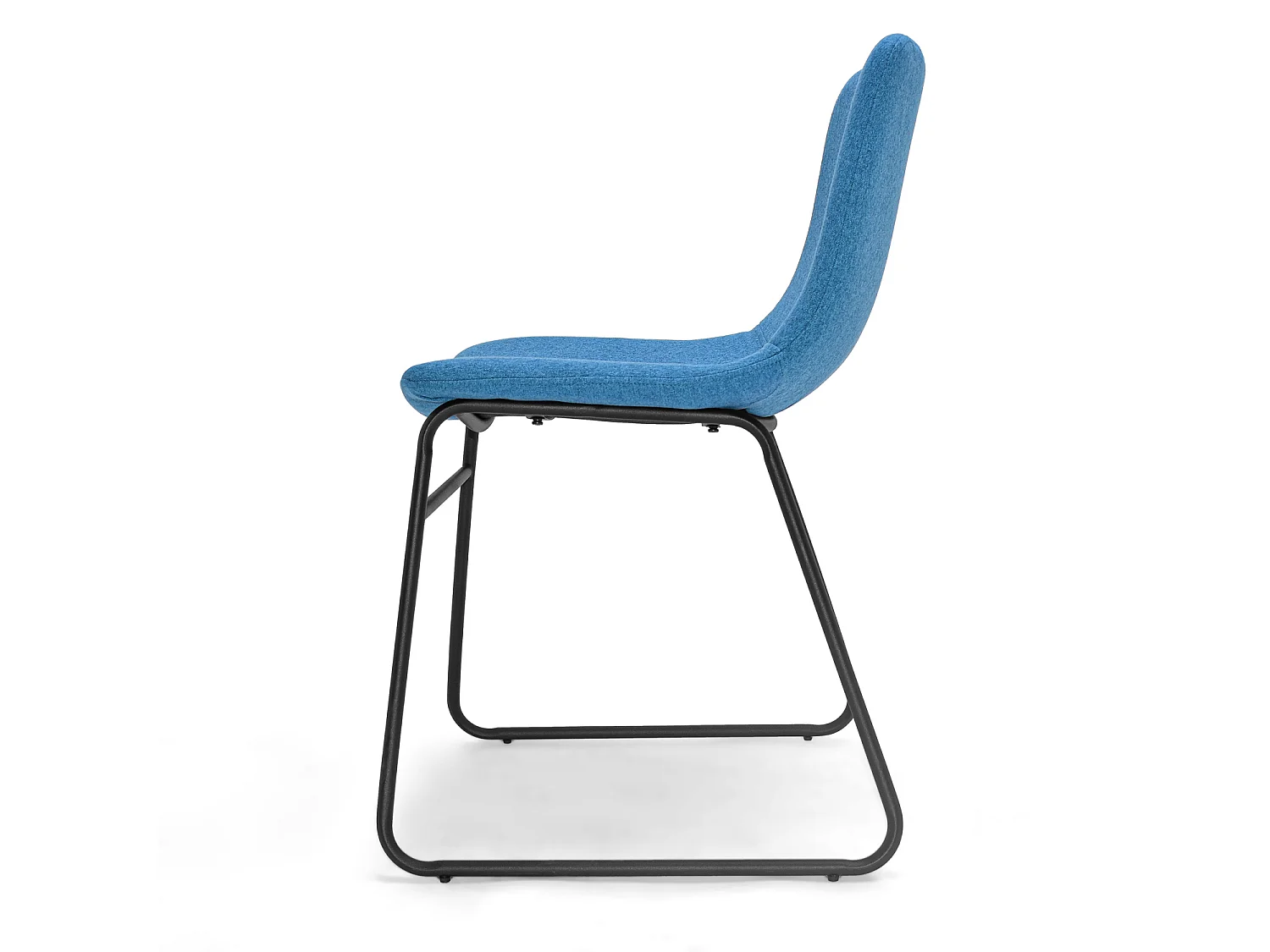 Tokyo - Conjunto de 2 cadeiras de linho e metal Design moderno. Conjunto de 2 cadeiras de jantar, escritório, estudo. Cor Amarelo Mostarda ou Azul Dodger