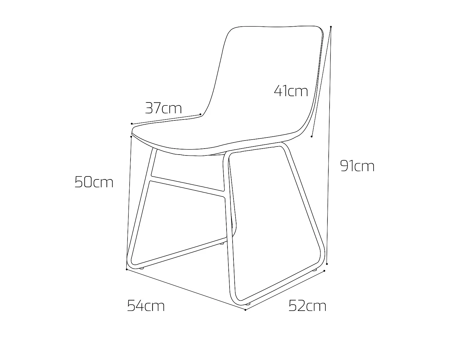 Tokyo - Conjunto de 2 cadeiras de linho e metal Design moderno. Conjunto de 2 cadeiras de jantar, escritório, estudo. Cor Amarelo Mostarda ou Azul Dodger