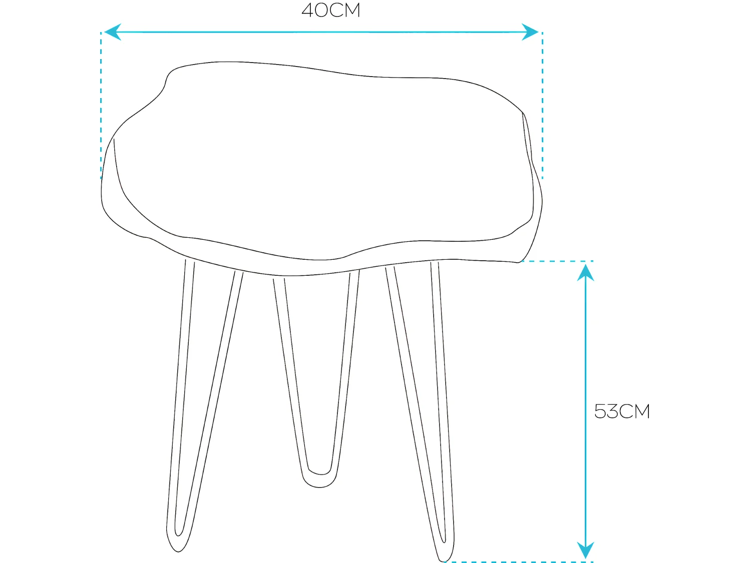 Mesa de centro de design industrial em madeira de cedro e ferro forjado com rebordos