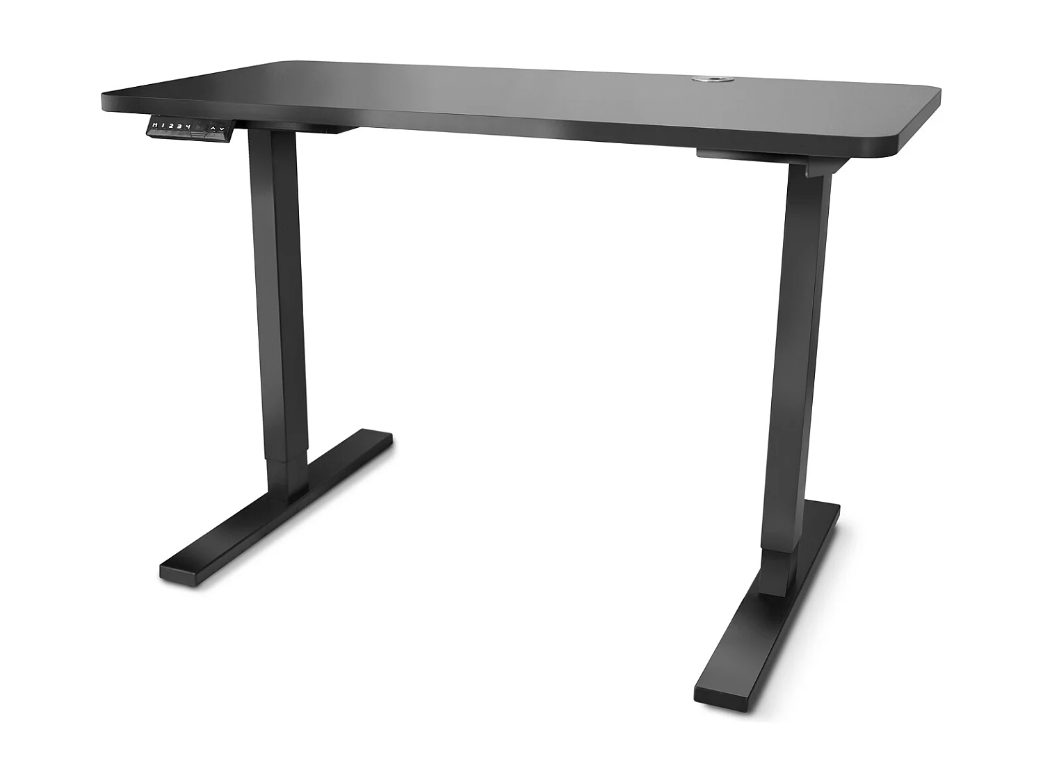 Frankystar - Secretária de pé Secretária eléctrica com tecnologia de motor duplo, prateleira estável com ajuste digital Preto