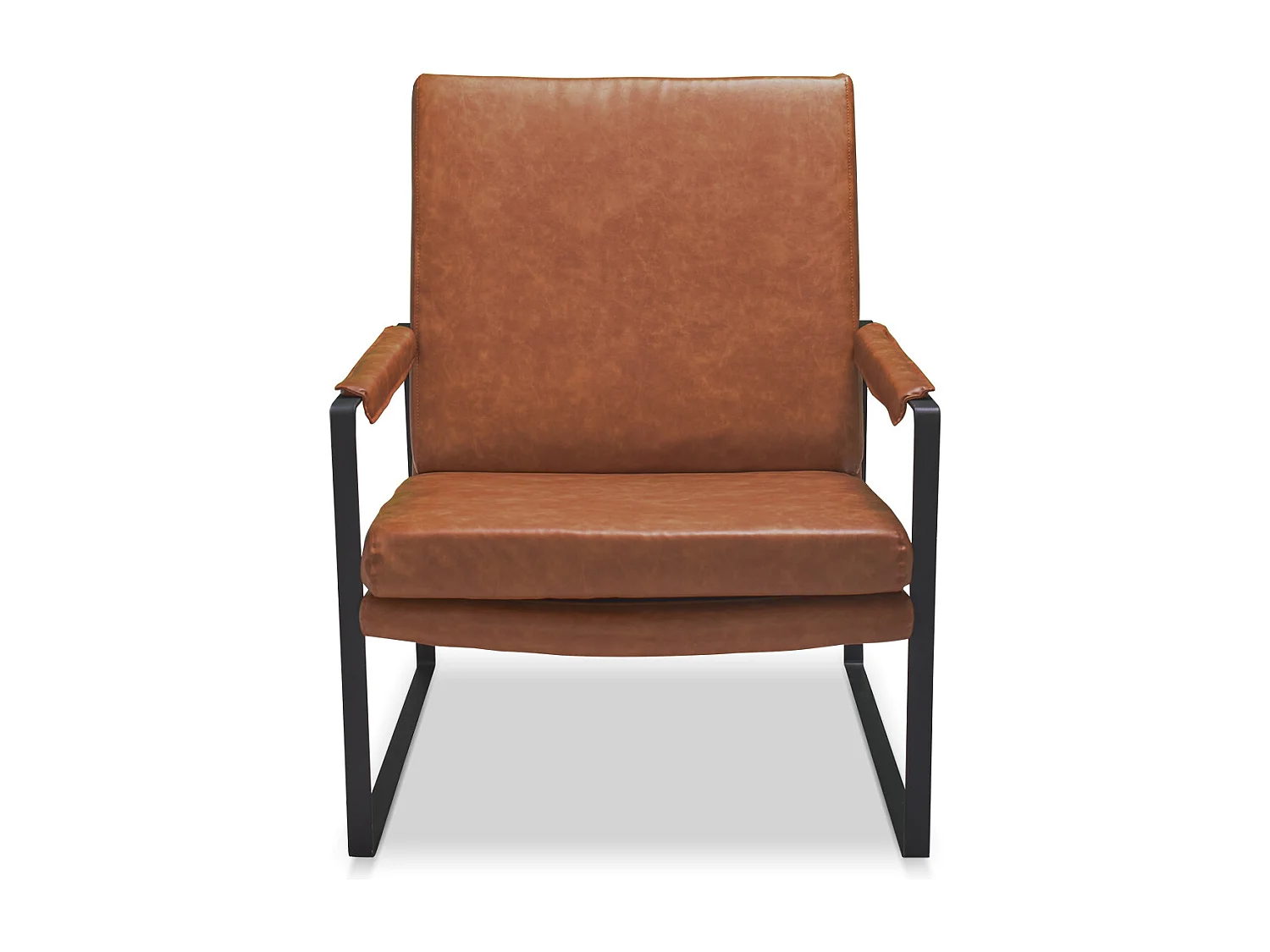 BRADFORD - Fauteuil design rétro en simili cuir