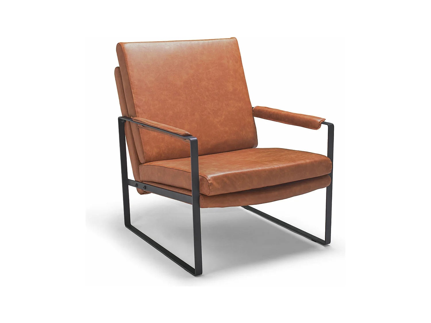 BRADFORD - Fauteuil design rétro en simili cuir
