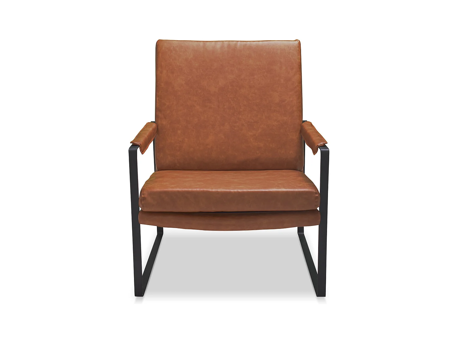 Bradford - Poltrona Design Retrò In Leatherette Cuoio