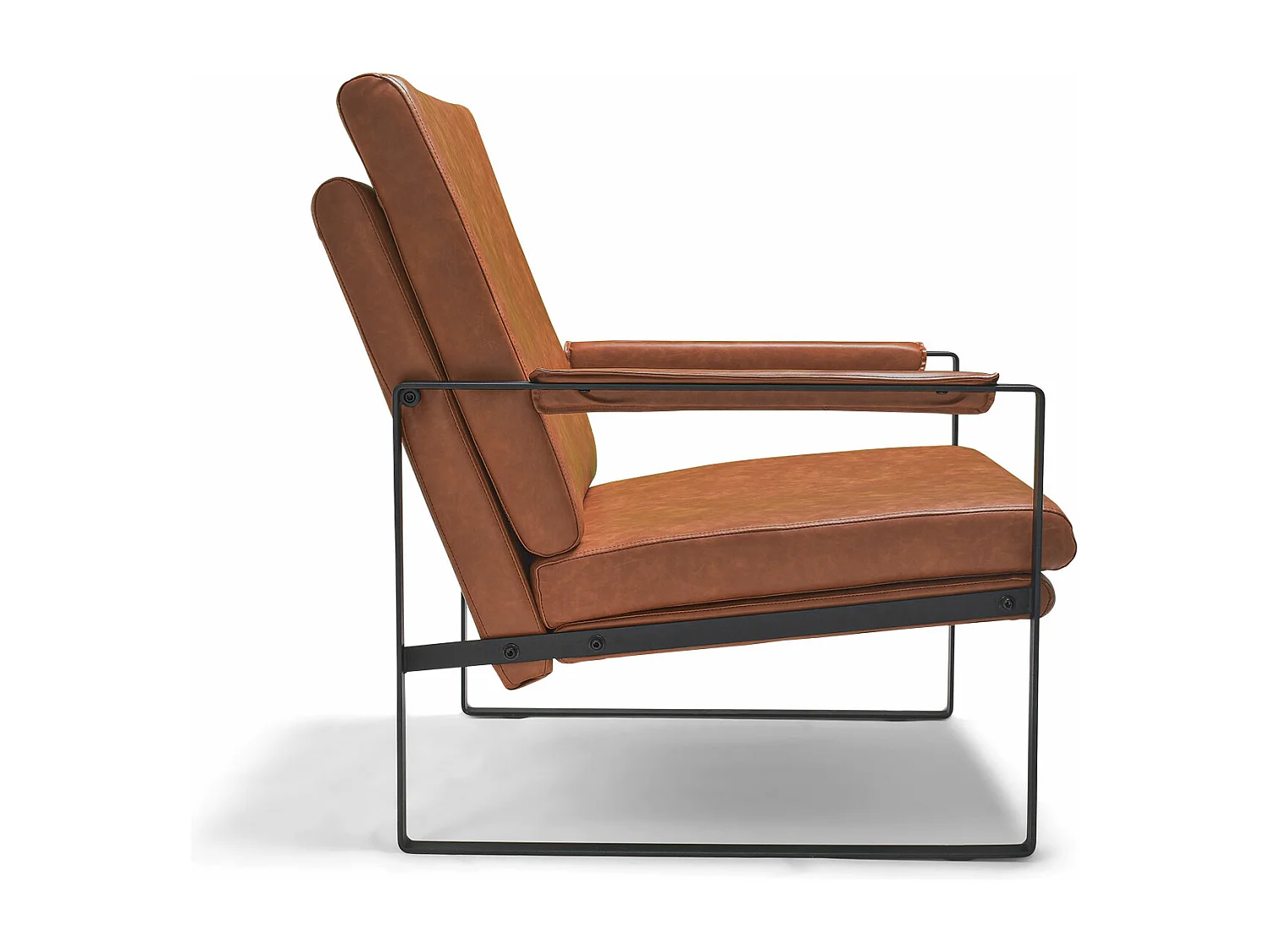 BRADFORD - Sillón de diseño retro en polipiel