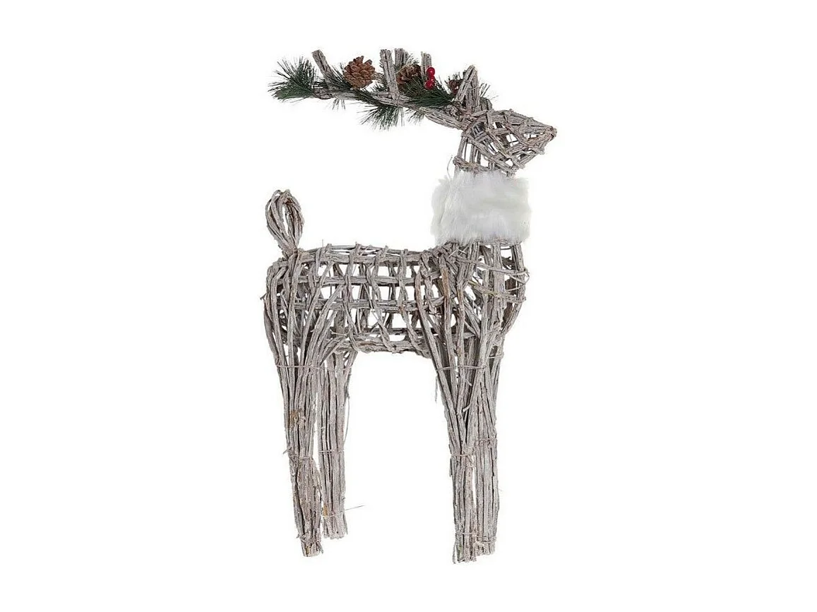 Décorations de Noël Renne osier(33x14x60cm)