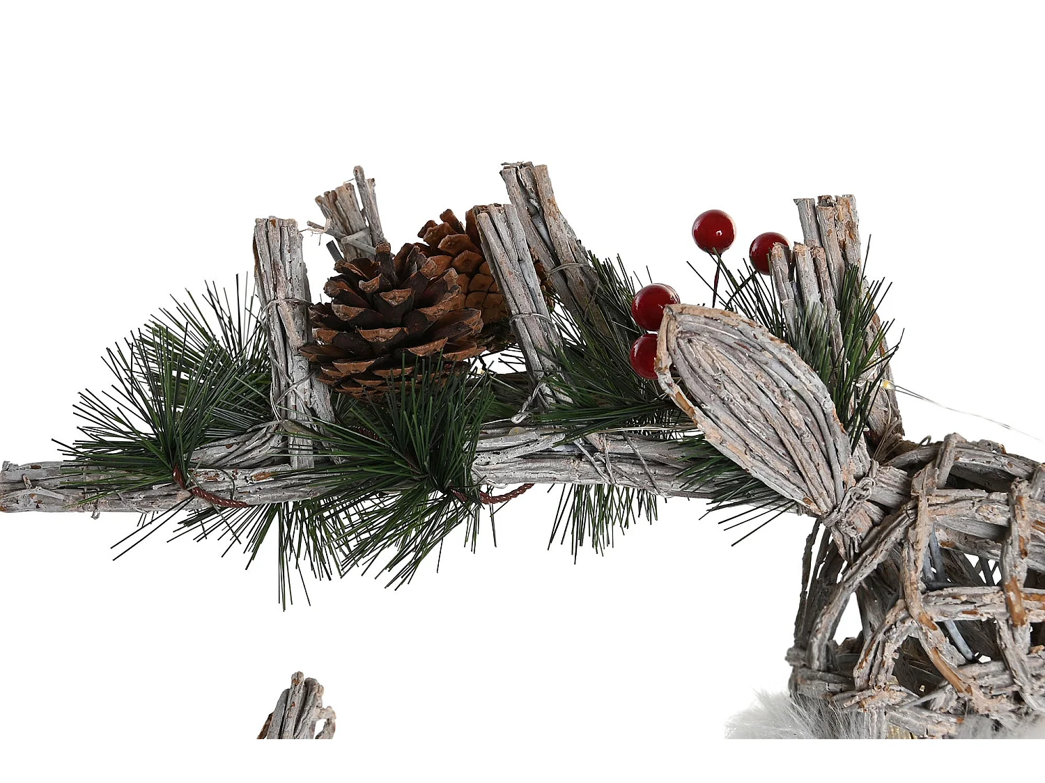 Décorations de Noël Renne osier(33x14x60cm)