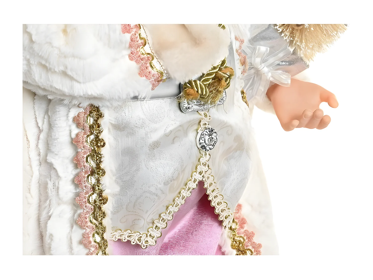 Figurine Décorative Noël Père Noël grisRose bois Polyester PVC(32x20x60cm)