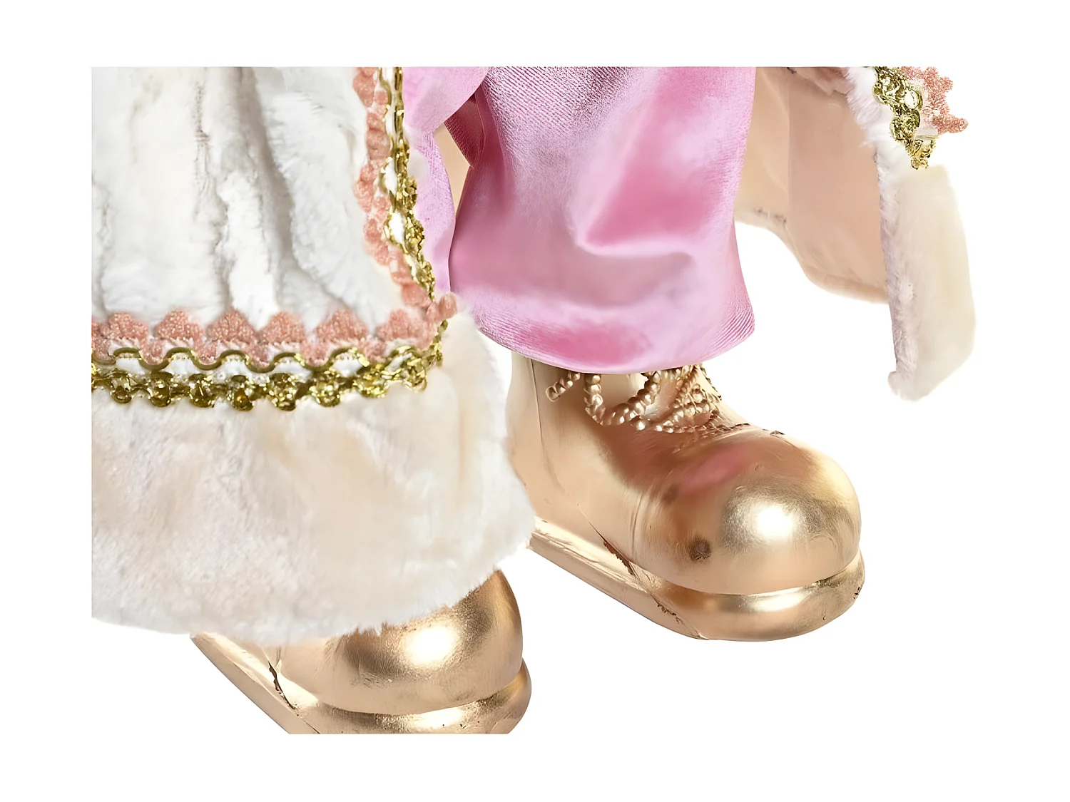 Figurine Décorative Noël Père Noël grisRose bois Polyester PVC(32x20x60cm)