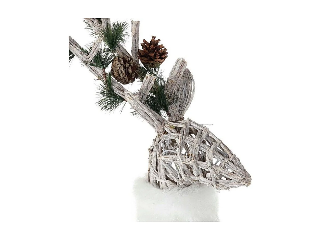 Decorações de Natal Luz LED Vime Branco (53x19x90cm) - Conjunto de 3