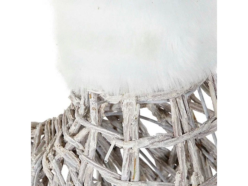 Decorações de Natal Luz LED Vime Branco (53x19x90cm) - Conjunto de 3