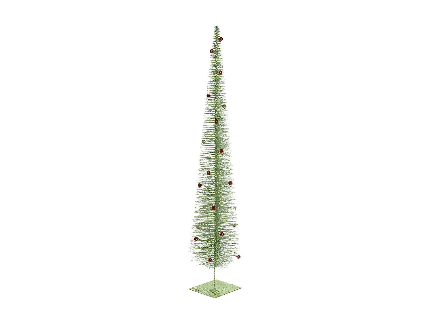 Sapin de Noël rouge vert plastique 22x22x120cm