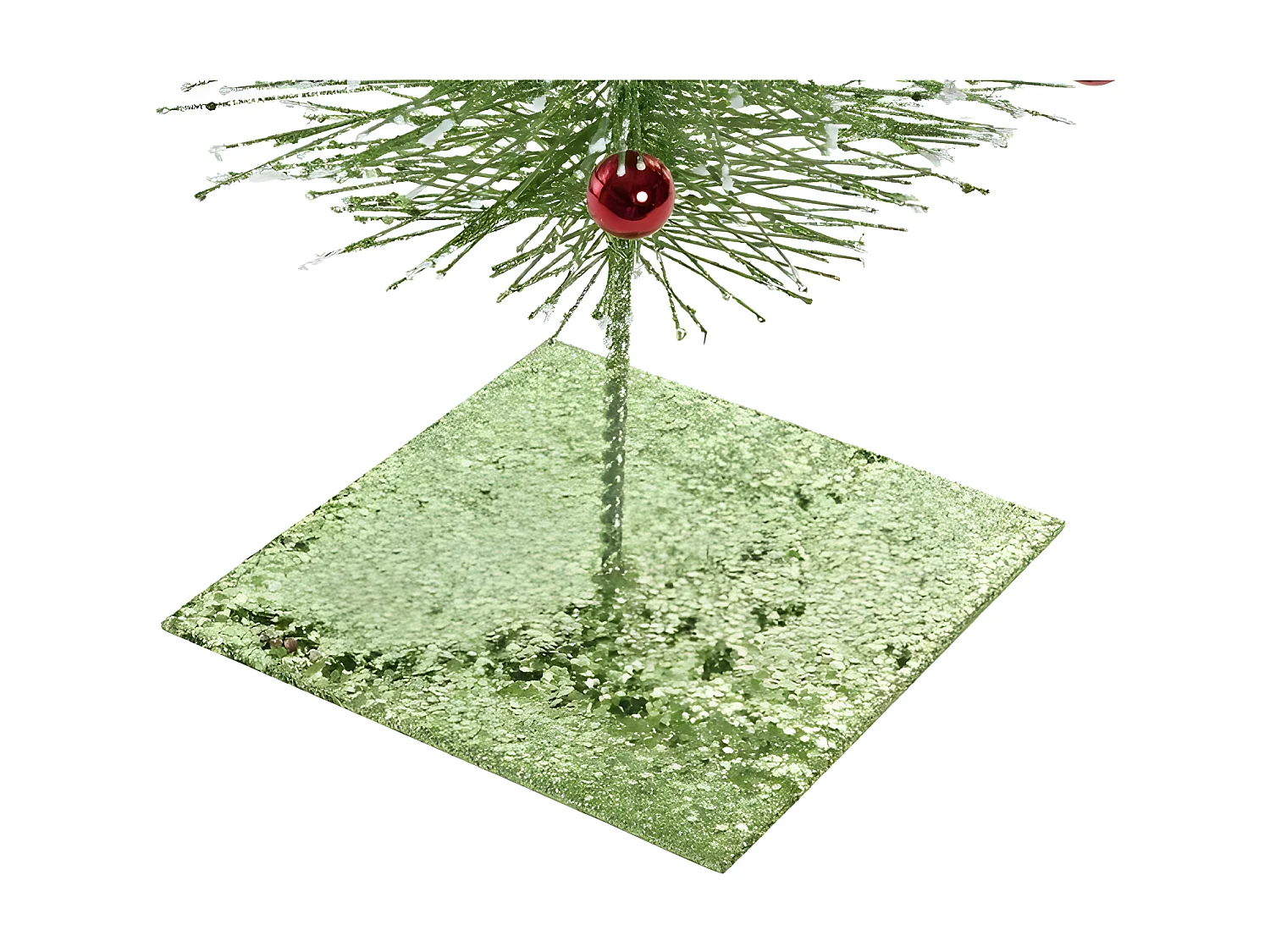 Sapin de Noël rouge vert plastique 22x22x120cm