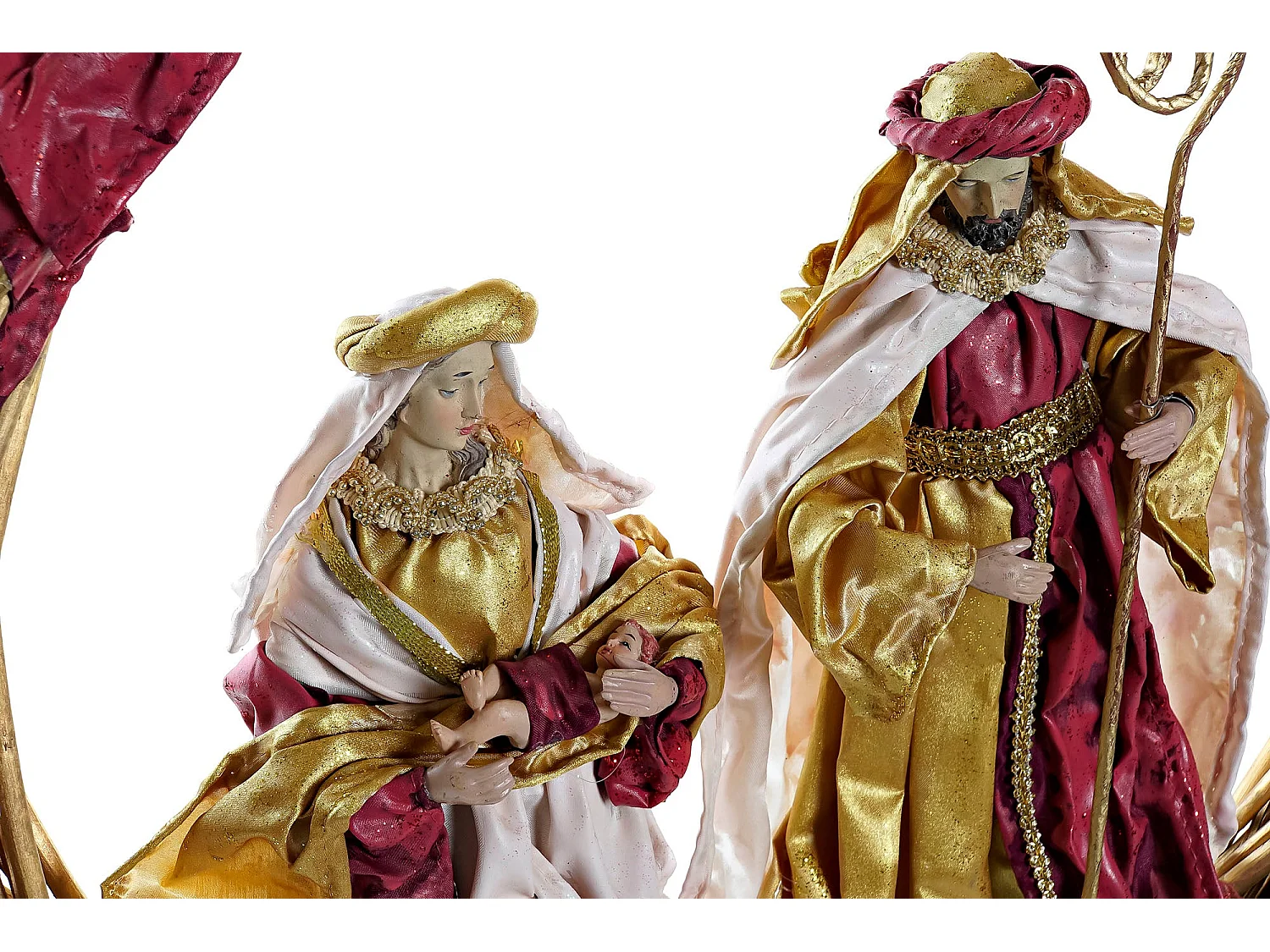 Décorations de Noël rouge doré(30x5x30cm)