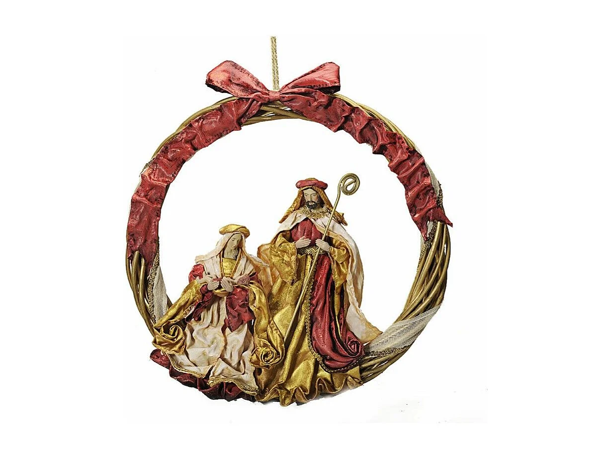 Décorations de Noël rouge doré(30x5x30cm)