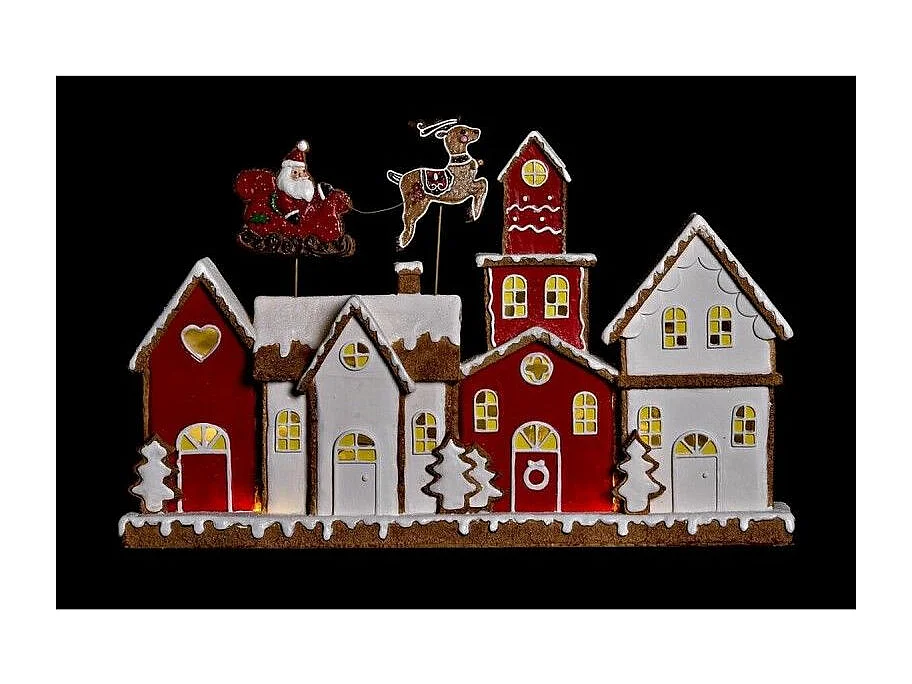 CASA RESINA LED 41X7,5X27 ROJO