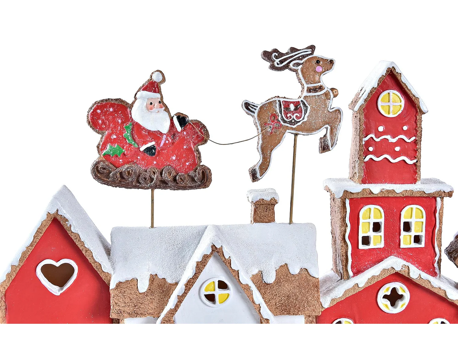 CASA RESINA LED 41X7,5X27 ROJO