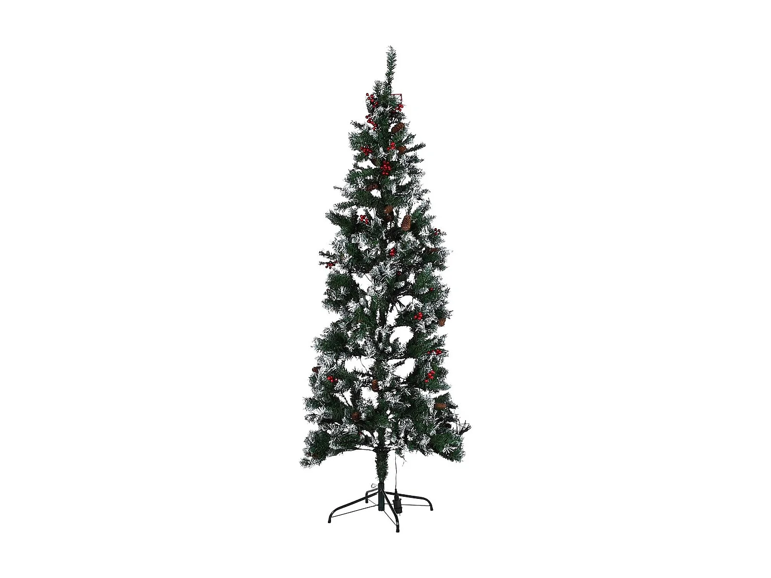 Sapin de Noël Métal vert PE(1x1x210cm)