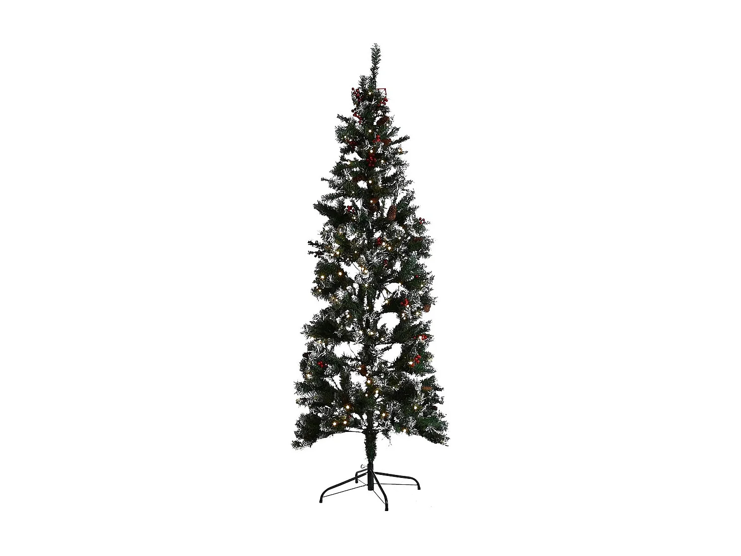 Sapin de Noël Métal vert PE(1x1x210cm)