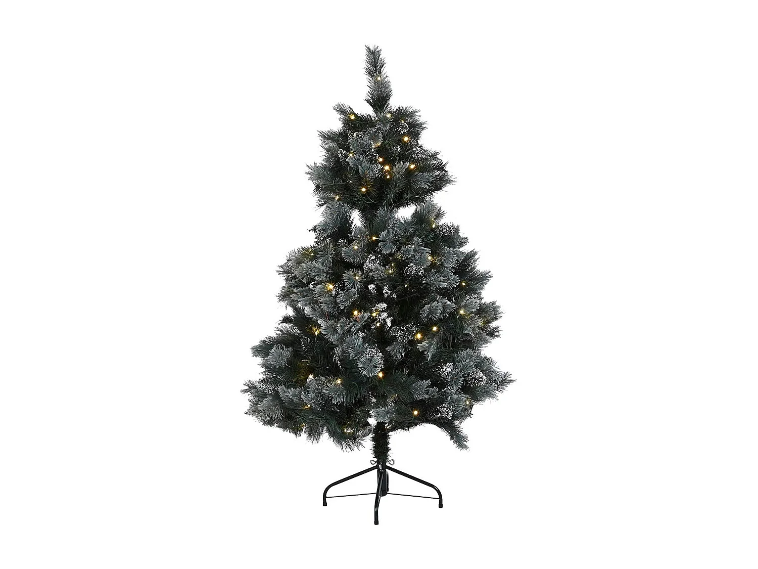 LED Weihnachtsbaum aus PVC mit Schnee 100x100x150cm Grün mit LED Beleuchtung
