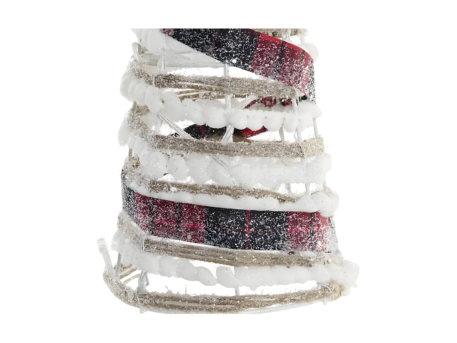 Décoration Noël LED Cônes 3 Pièces Rotin(20x20x80cm)