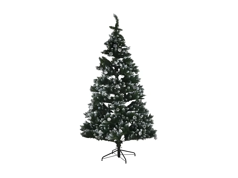 Sapin de Noël Lumière LED Métal Polyéthylène vert(130x130x218cm)