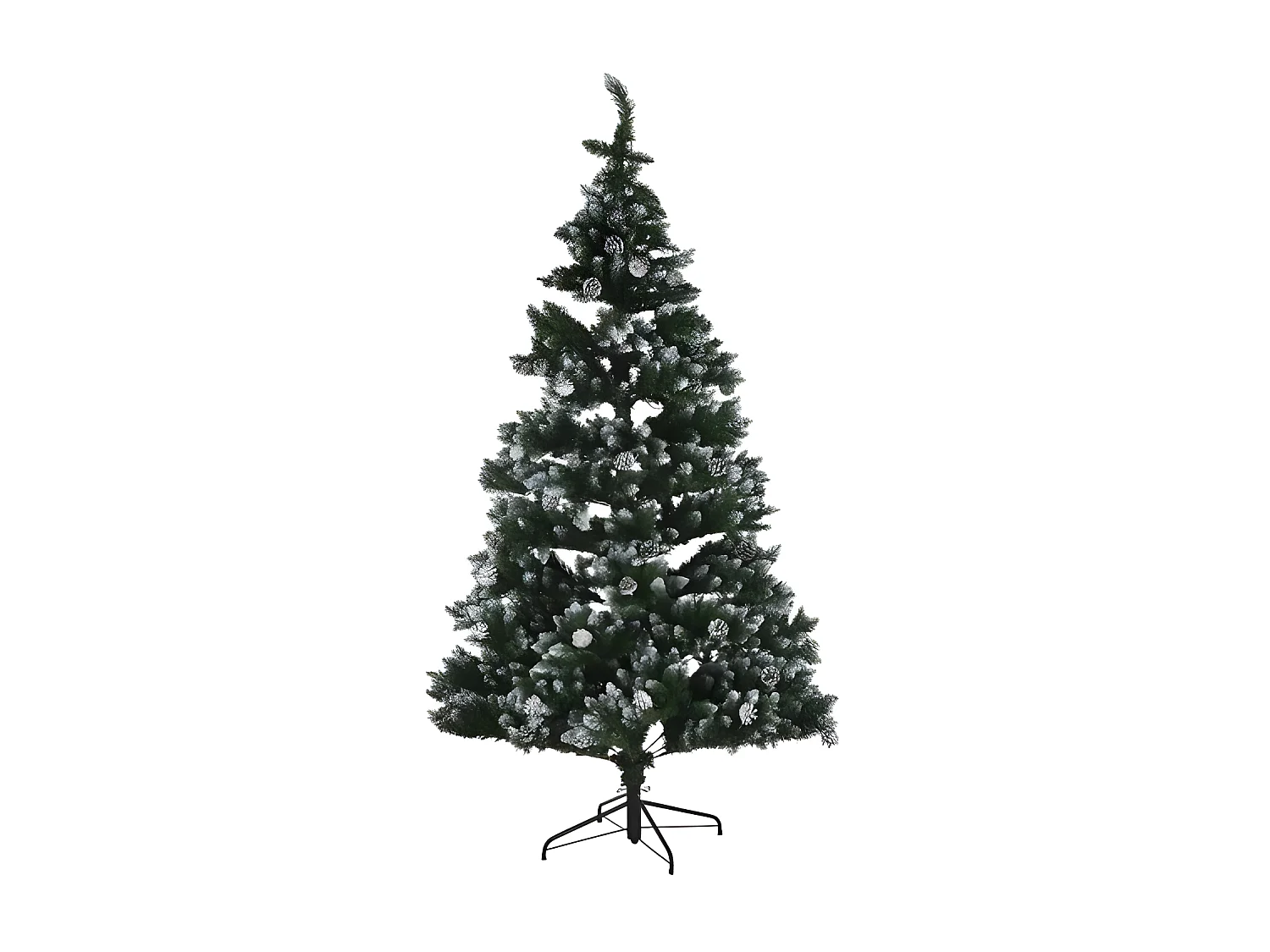 Sapin de Noël Lumière LED Métal Polyéthylène vert(130x130x218cm)