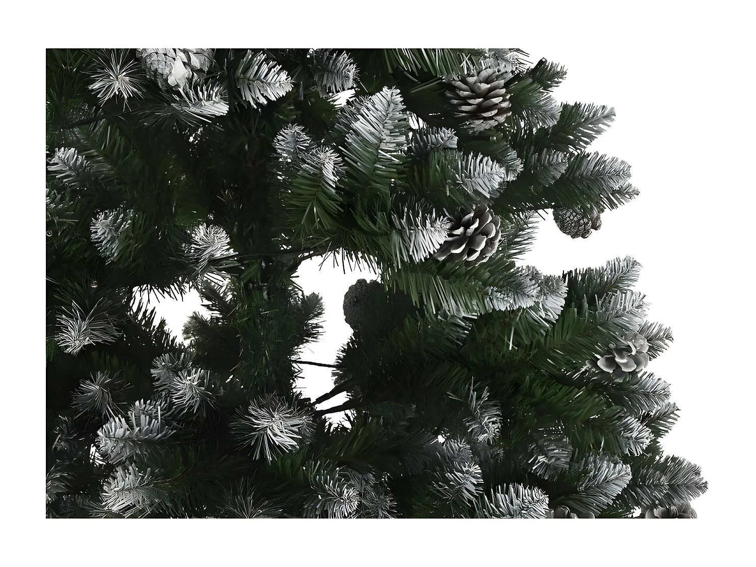 Sapin de Noël Lumière LED Métal Polyéthylène vert(130x130x218cm)