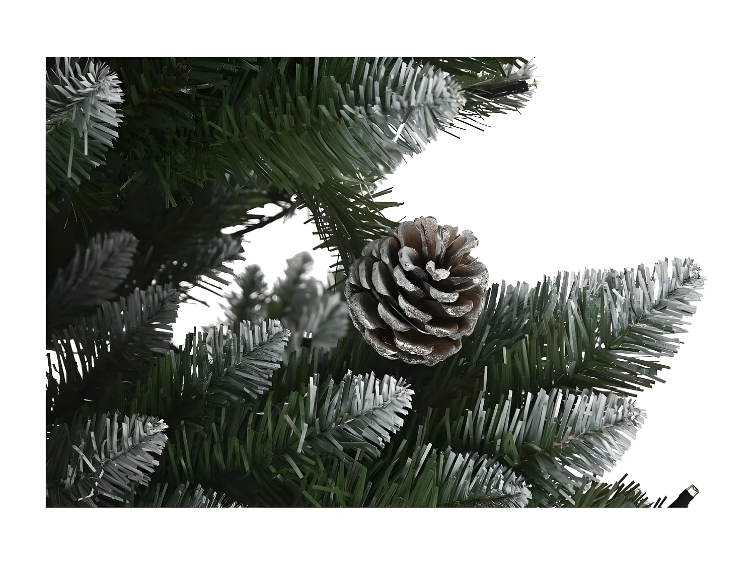 Sapin de Noël Lumière LED Métal Polyéthylène vert(130x130x218cm)