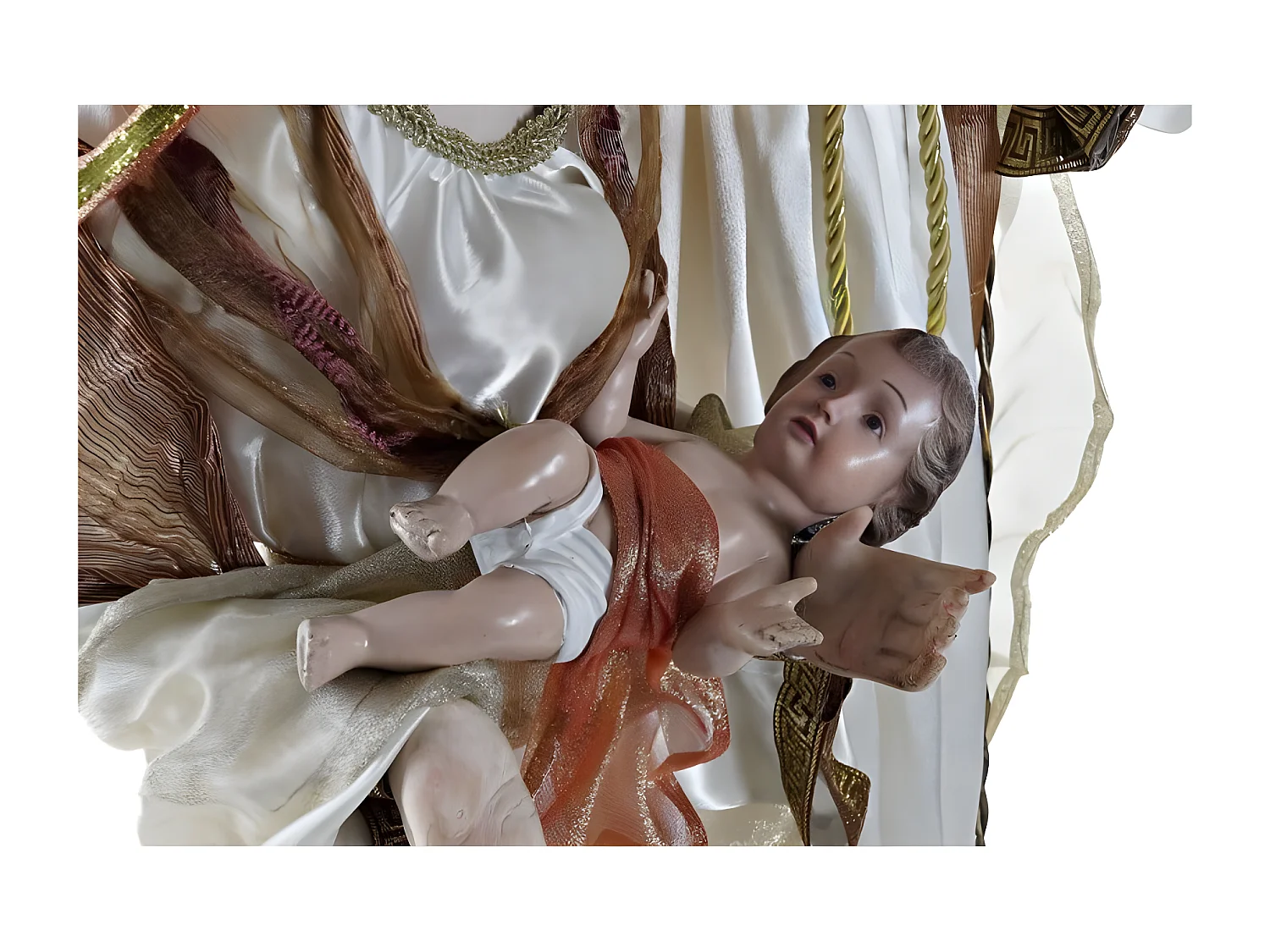 Décorations de Noël blanc doré plastique 48x28x90cm