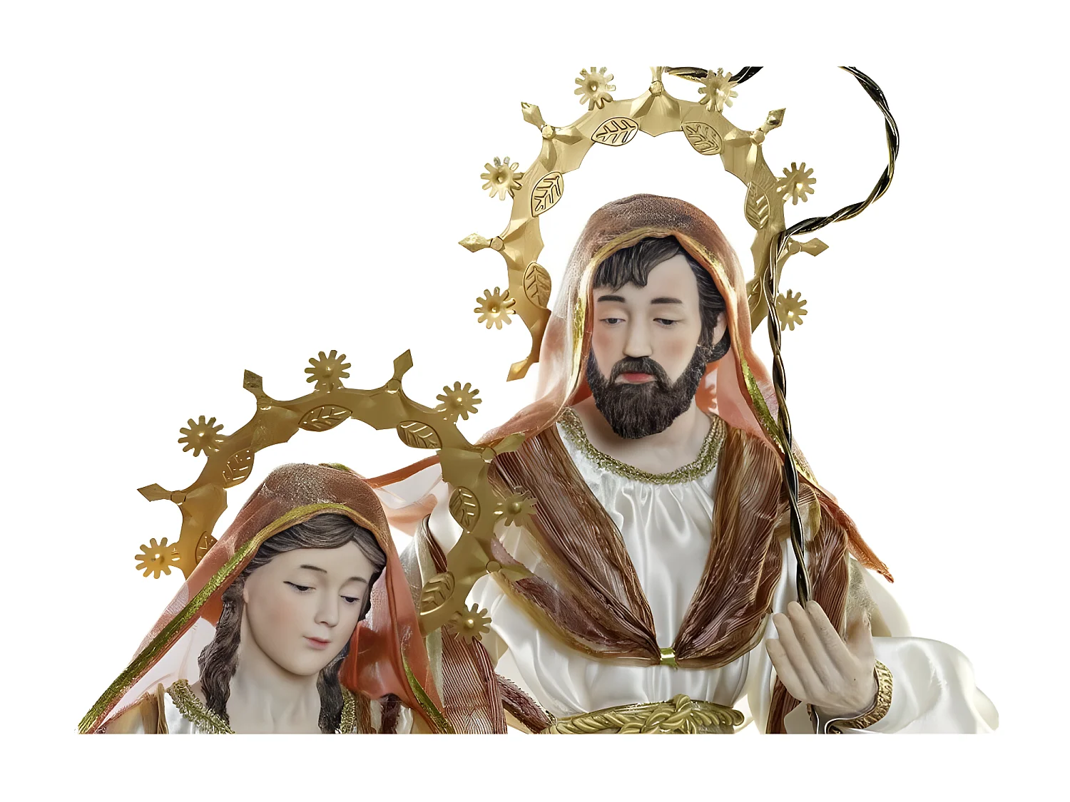 Décorations de Noël blanc doré plastique 48x28x90cm