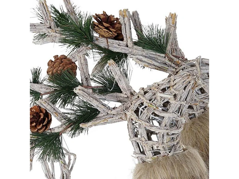 Décorations de Noël Renne osier(58x30x30cm) - Lot de 3