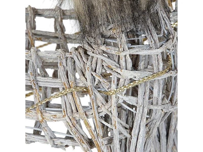 Décorations de Noël Renne osier(58x30x30cm) - Lot de 3