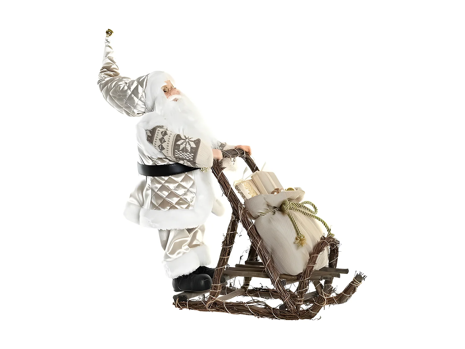Figurine Décorative Noël Père Noël bois Polyester(42x22x48cm)