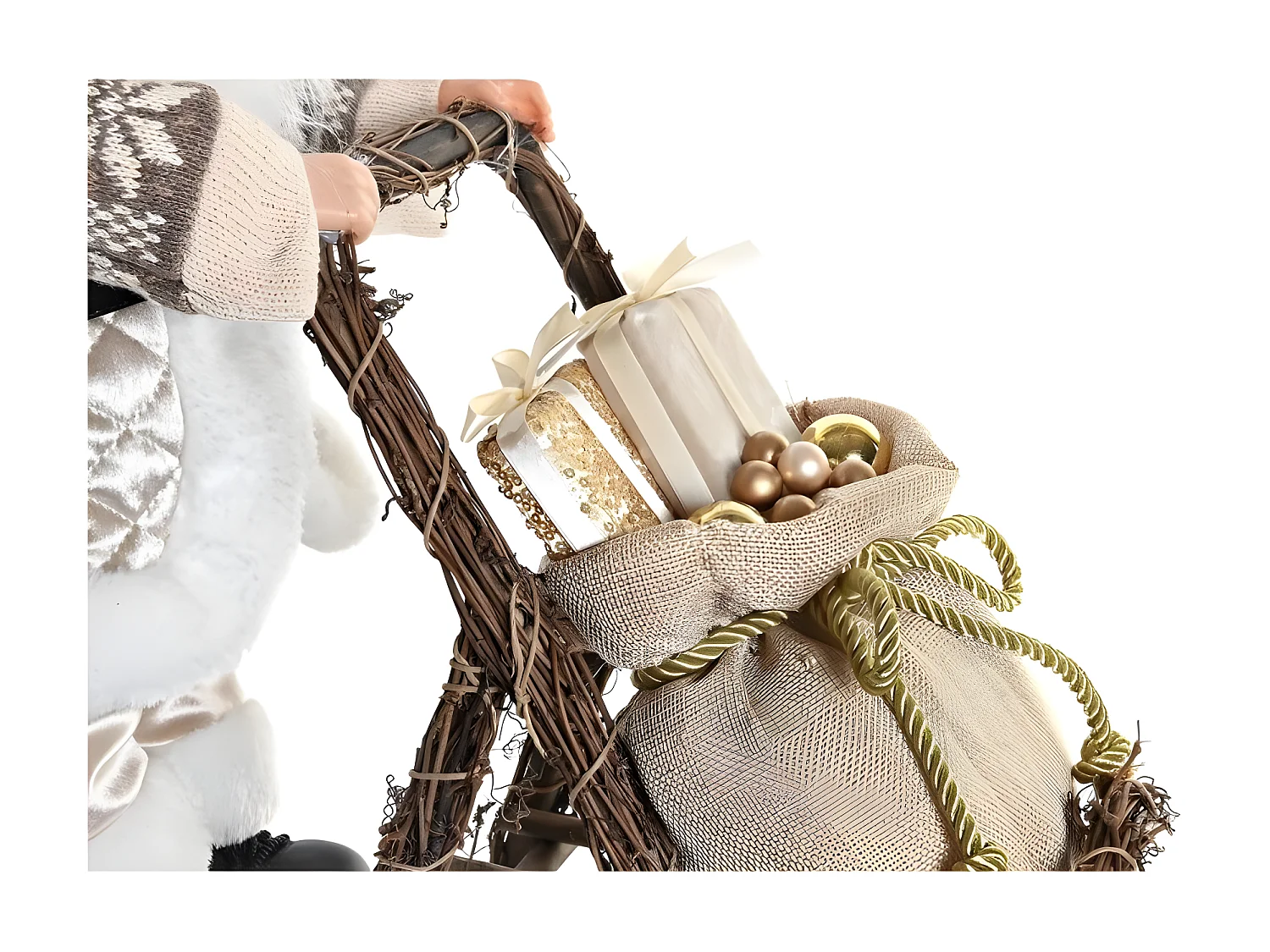 Figurine Décorative Noël Père Noël bois Polyester(42x22x48cm)