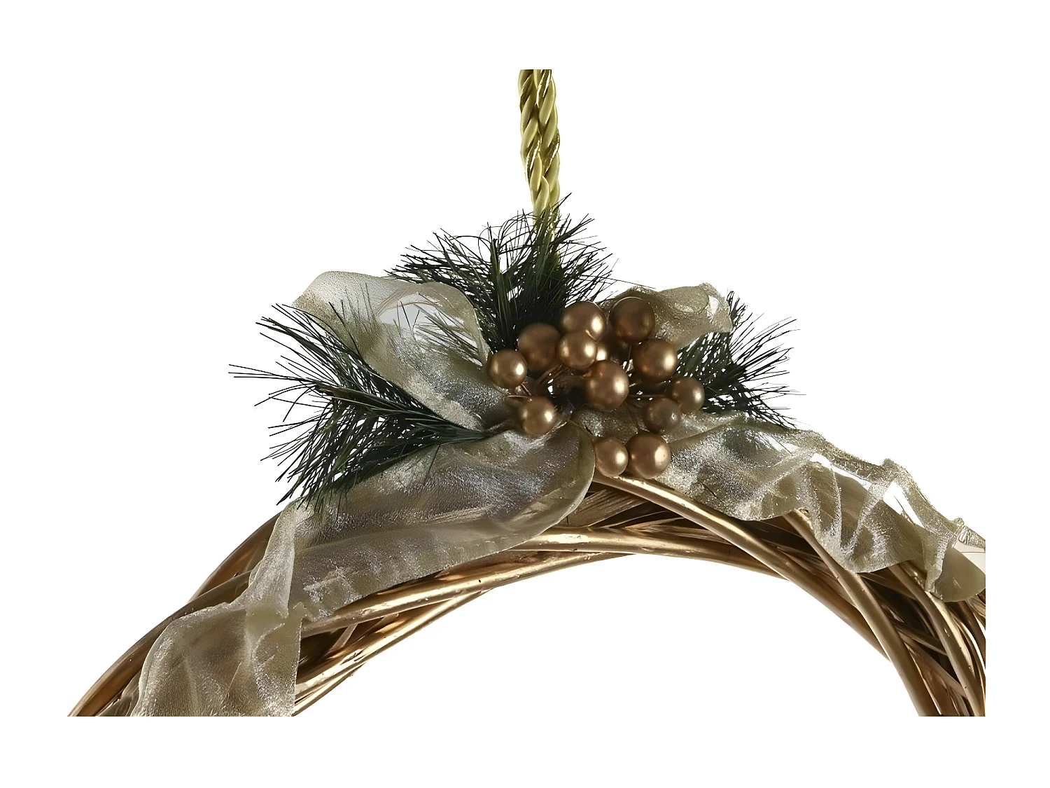 Crèche de Noël Bleu doré Polyester Couronne(30x5x30cm)