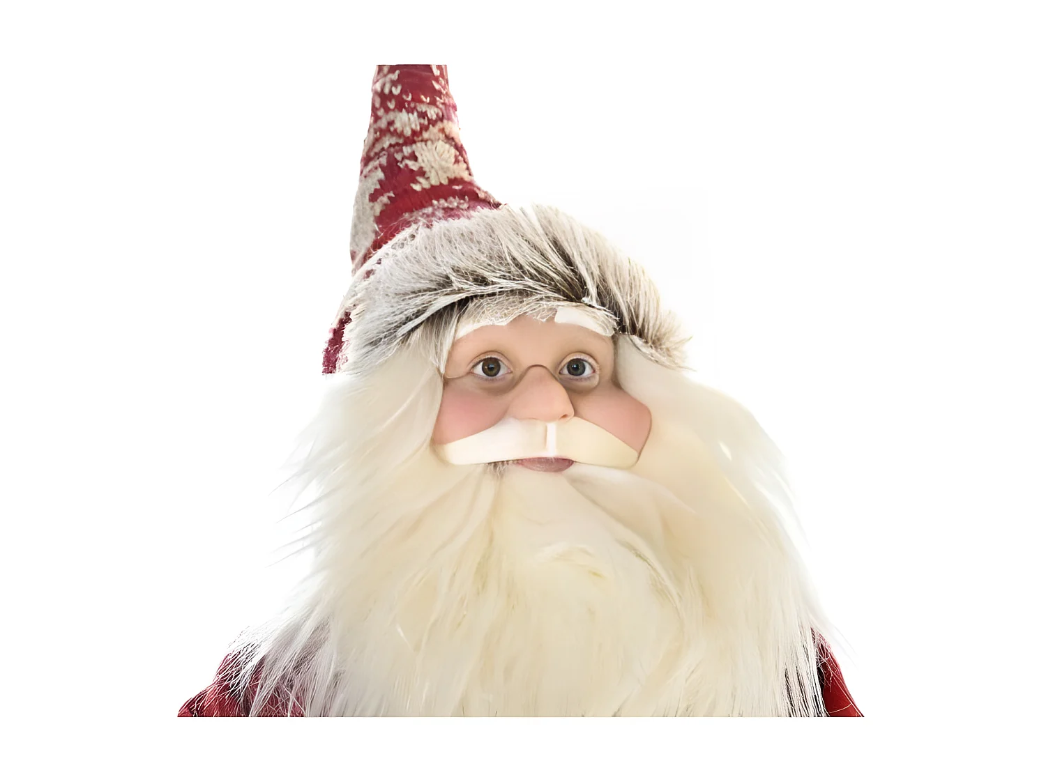 Figurine Décorative rouge gris bois Polyester Père Noël(42x22x48cm)