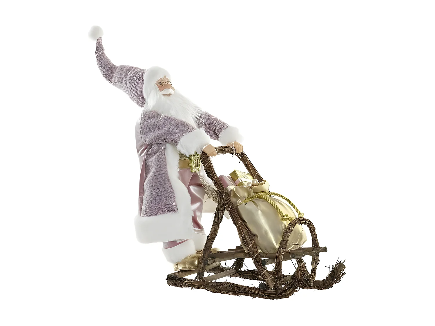 Décorations de Noël bois Polyester Père Noël(42x25x48cm)